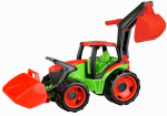 Traktorius-ekskavatorius LENA Giga Truck, (žalia/raudona)