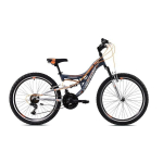 Vaiki&scaron;kas dviratis Capriolo MTB CTX240, 24 colių, pilkas/oranžinis