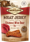 Brit Carnilove Jerky Chicken & Wild Boar su vi&scaron;tiena ir &scaron;erniena, 100 g