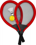 Badmintono raketės Woopie su priedais