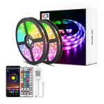 I&scaron;manioji RGB 5050 LED juosta su bluetooth funkcija 10m ir muzikos valdymu
