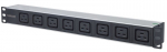 Power strip rack 1U 110V-250V/16A C19 socke