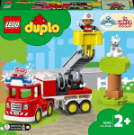 LEGO 10969 DUPLO miesto gaisrinis sunkvežimis, Mokomasis žaislas, Minifigūrėlės, Gelbėkit gyvūnus, Mokomasis žaidimas, Dovana vaikams nuo 2 metų