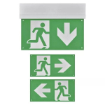 Evakuacinis avarinis &scaron;viestuvas Exit, LED 230V AC 3W 30lm 3val., su baterija, Emos
