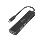 Hama USB-C &scaron;akotuvas, kelių prievadų, 5 prievadų, 3 x USB-A, USB-C, HDMI
