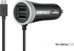 Automobilinis įkroviklis Pch Pro-01 Microusb + 2x Usb 2.4a