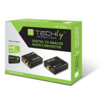 Audio signalo keitiklis Techly DAC Toslink Coaxial į analoginį RCA L/R i 3.5mm