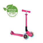 Paspirtukas Globber Junior Foldable Lights, rožinės spalvos