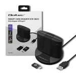 Qoltec I&scaron;manusis ID lustinių kortelių skaitytuvas SCR 0632, USB