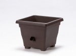 Balkono vazonas su automatiniu laistymu, 4,5 l, rudos spalvos, 25x25 cm Bergamot