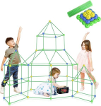 52 detalių konstruktorius fortas, &scaron;viečiantis tamsoje, lazdelės, kamuoliukai