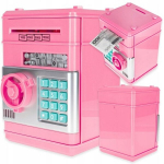 Kiaulė taupyklė rožinis seifas su PIN kodu