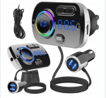 FM Bluetooth automobilinis siųstuvas + įkroviklis, laisvų rankų režimas