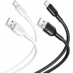 USB laidas - USB tipas C XO 1 m GREITAS Įkrovimas 2.1A (3 vnt)