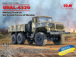 Klijuojamas modelis ICM 72708 Military Truck of the Armed Forces of Ukraine URAL-4320 1/72