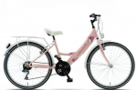 Vaiki&scaron;kas dviratis Kands Giulietta, 130-165 cm, 24" aliumininiai ratai, Shimano, Rožinis