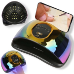 LIVMAN D9 su UV LED manikiūrui ir pedikiūrui &ndash; su nuimamu pagrindu ir telefono laikikliu, 150W, 57LED