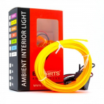 LED juosta automobilio vidaus ap&scaron;vietimui, 5m, geltona, 12V, EPAL5M