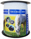 Elektrinio piemens juosta T20-W 20MM / 200M, balta