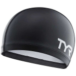 Plaukimo kepuraitė TYR Silicone Coated Jr, juoda