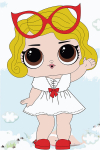 Tapyba pagal skaicius TM Varvikas Little Girl with Glasses MC1093e 20x30 cm