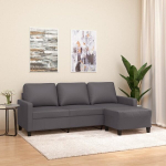 Trivietė sofa vidaXL, pilka