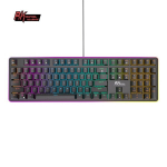 Royal Kludge RK918 RGB juoda laidinė mechaninė klaviatūra | 100%, Brown switches, US