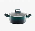 Ambition aliuminio puodas su dangčiu Ombre Green, 24cm, 2,4l