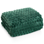 Mikroflano antklodė su įspaudu CINDY 150X200 tamsiai žalia