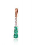 Auksinis pakabukas su deimantais Diamond Sky "Camellia IV"