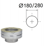 Apatinis adapteris &bdquo;-&ldquo;. D-180/280 mm.