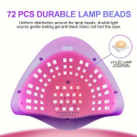 SUNX17MAX UV LED nagų lempa su mobiliuoju laikikliu.