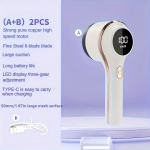 1 rinkinys, elektrinė pūkų surinkimo ma&scaron;inėlė, USB įkrovimas, LED ekranas , Baltas