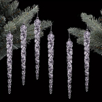 Blizgūs akriliniai varveklio papuo&scaron;imai, 65 mm / 2,55 colio * 9,5 mm / 0,37 colio