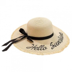 Stilinga moteri&scaron;ka &scaron;iaudinė paplūdimio skrybėlė HELLO SUNSHINE bow CZ47 1471373