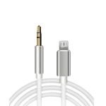 AUX Laidas iPhone Automobiliui ir 3.5mm Įrenginiams, Baltas