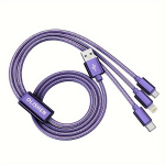 3-in-1 greito įkrovimo USB laidas, Violetinė