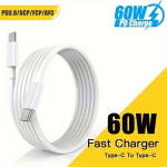 60W greito įkrovimo USB-C laidas, Balta 1m / 3,3ft