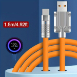 120W 6A C Tipo Greitas Krovimo USB Laidas, Oranžinė