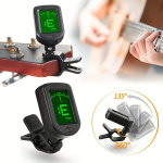 Tikslus prisegamas gitaros ir ukulelės derintuvas., 1 pakelis - juodas