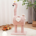 Flamingo Dizaino Sisalių Katės Draskyklė su Guoliu, Rožinis