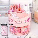 Sanrio Mielas Stalo Tvarkyklė - Besisukantis Laikiklis Su My Melody ir Cinnamoroll Dizainu, Daugiafunkcis Reikmenų Dėžutė., Rožinė melodija