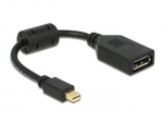 Delock Adapter mini Displayport 1.2 male > Displayport female 4K black