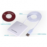 Delta Smart card (ID card) reader, white external, OEM Smart card ( ID card ) reader, white external