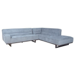 De&scaron;ininė kampinė sofa Home4You Hasso RC, pilka