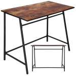 Ra&scaron;omasis stalas, kompiuterinis žaidimų stalas Springos HF0027, 100x50x76 cm, loft stilius, juoda/ruda