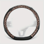 Prabangus D-formos vairaračio gaubtas - visų sezonų komfortas. , Leopard Print Coffee-D Type (A2301) Golden Art