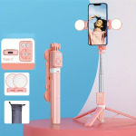 Telefono laikiklis Savitarnos lazda telefono laikiklis su ap&scaron;vietimu., &bdquo;Selfie Stick&ldquo; (su dvigubomis lemputėmis) + laikymo krep&scaron;ys + 7 mygtukai