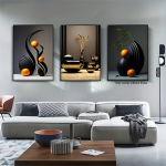 Drobės paveikslas, 15,7 x 23,62 colio / 40 x 60 cm*3 Be rėmelio