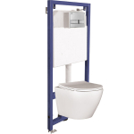 Potinkinis WC komplektas Laveo Akan Desna, White+Chrome